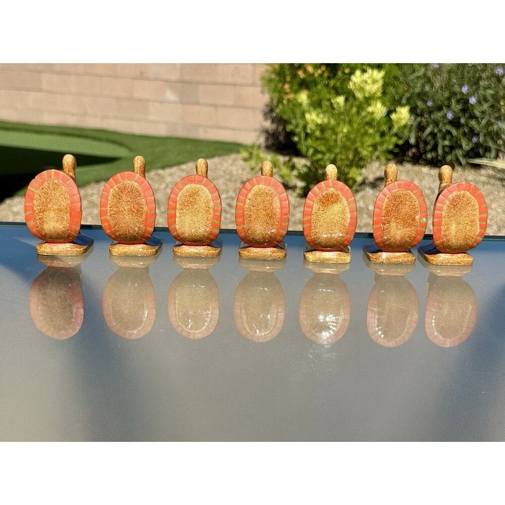 7 Vintage Ceramic Thanksgiving Fall Harvest Decor Turkey Napkin Holders - 3